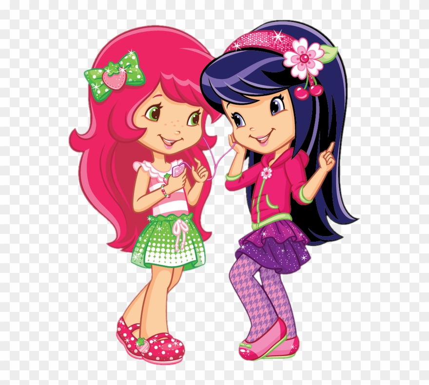 Strawberry And Cherry - Strawberry Shortcake & Cherry Jam 16 X 16 Canvas Clipart