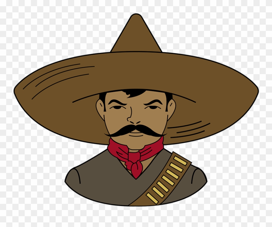 Cartoon Mexican People Shop Of Library Buy - Mexican Revolution Hat Clipart