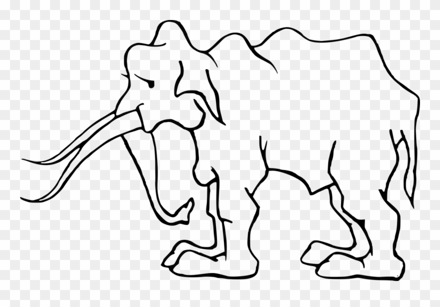 Indian Elephant African Elephant Elephants Art Mammoth - Elephant Clipart