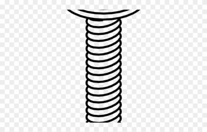 Screw Clipart Black And White - Png Download