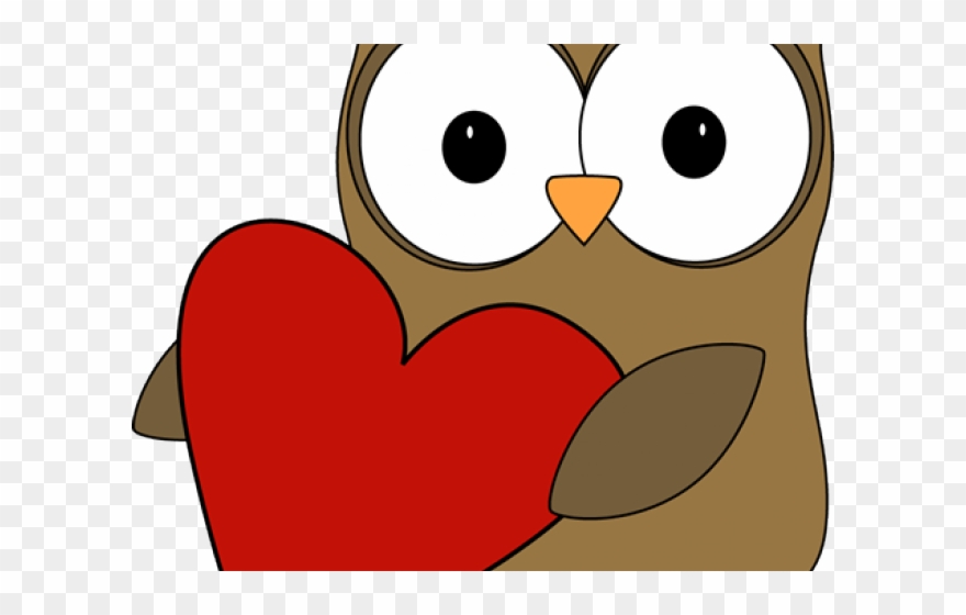 Heart Clipart Owl - Owl Clipart Heart - Png Download