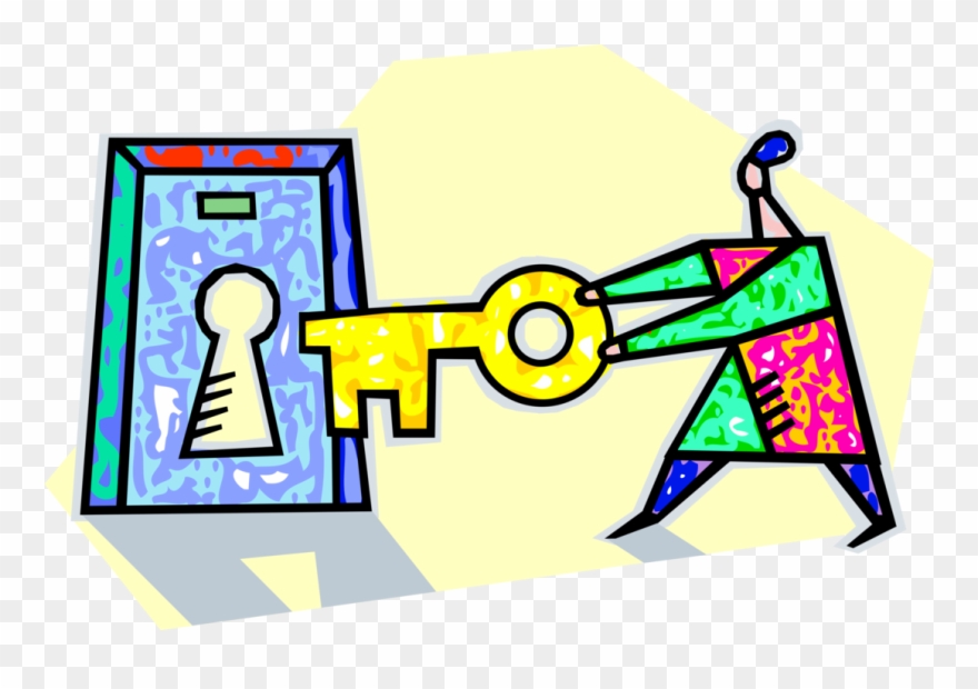 Vector Illustration Of Security Key And Keyhole - Keys To Successful Writing: Unlocking The Writer Within Clipart