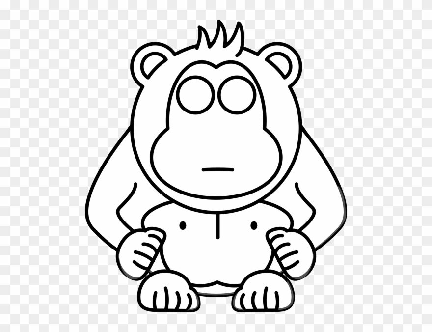 Blank Template Of Monkey Clipart