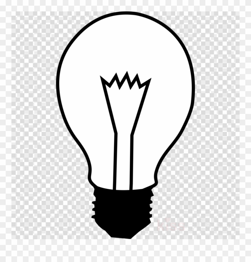 Bulb Black And White Clipart Incandescent Light Bulb - Clip Art - Png Download