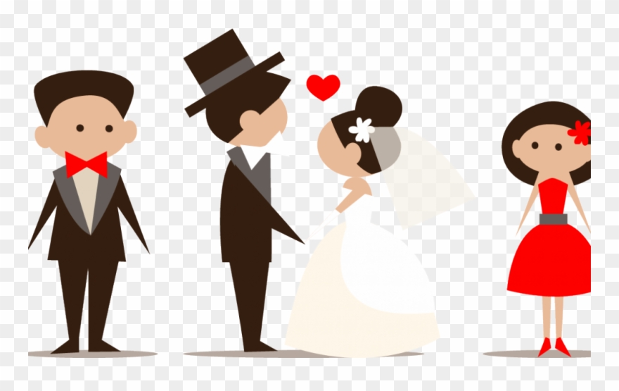 Png Download Wedding Party Clipart - Wedding Couple Icon Vector Transparent Png