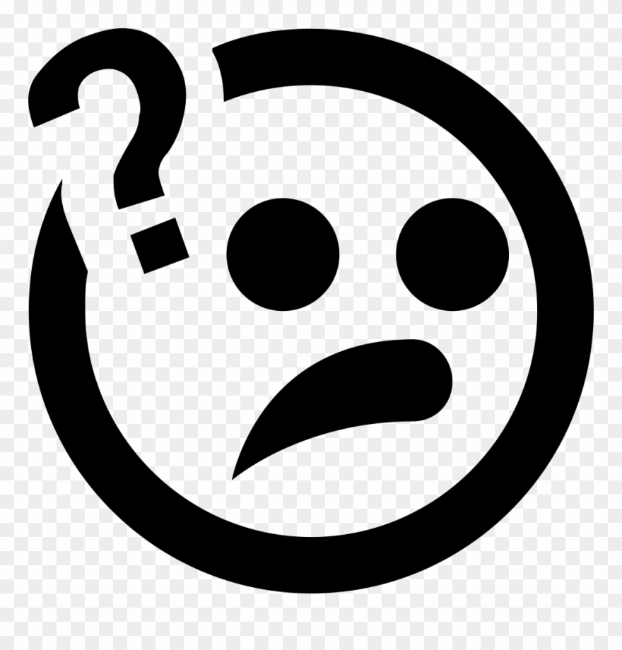 Quiz Icons - Black And White Question Emoji Clipart