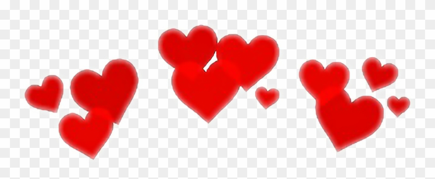 Heart Crown Cute Filter Red Remixit Freetoedit Interest - Macbook Heart Effects Png Clipart