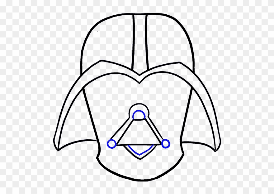 How To Draw Dart Vader - Drawing Darth Vader's Mask Clipart