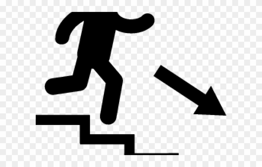 Stairs Clipart Walking Down - Png Download