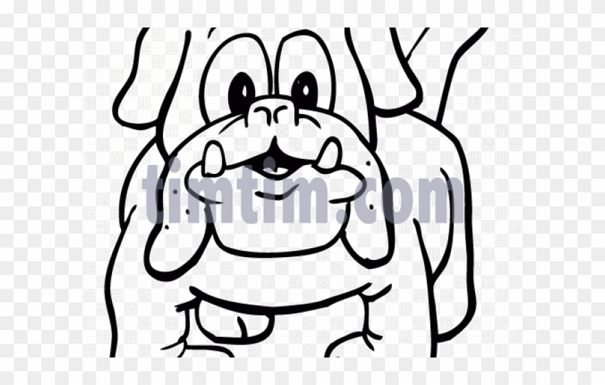 Cartoon Picture Of A Bulldog - Drawing Clipart