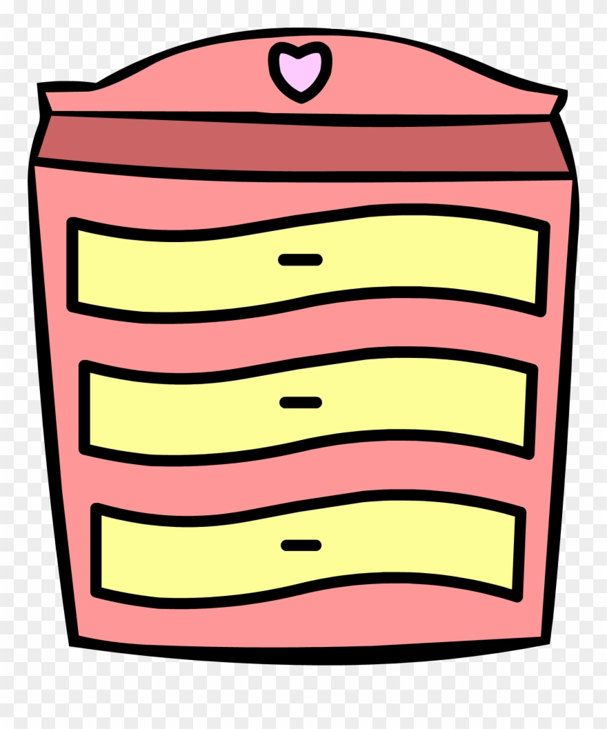 Pink Dresser - Club Penguin Pink Furniture Clipart