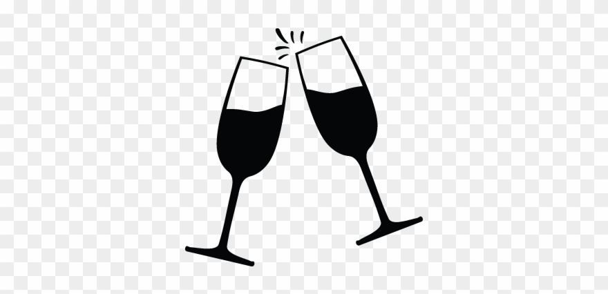 Graphic Free Stock Clipart Champagne Glass - Wine Glasses Icon Png Transparent Png