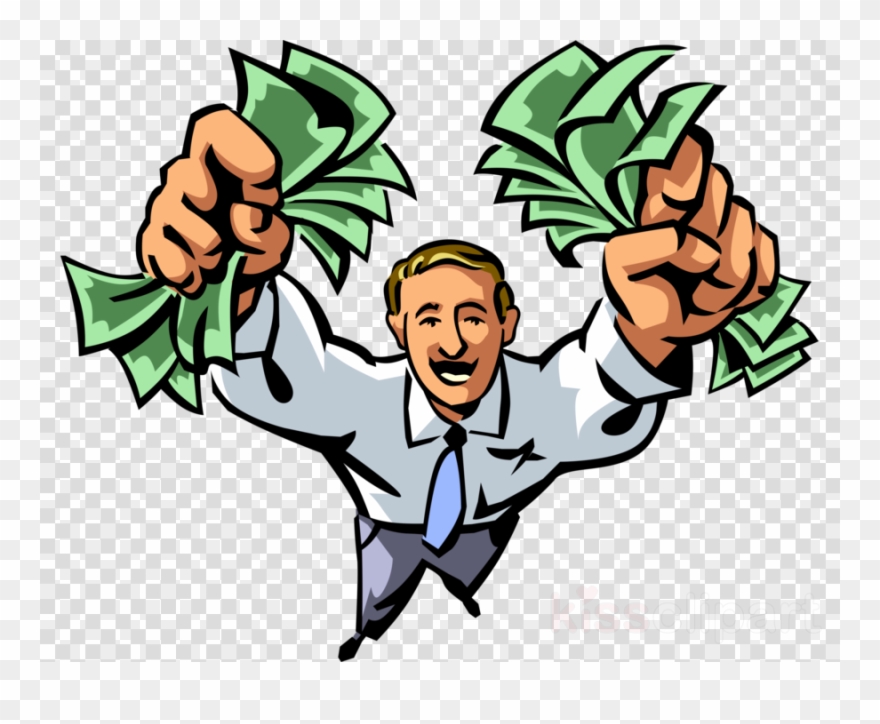 Man With Money Clipart Money Clip Art - Man Holding Money Clipart - Png Download