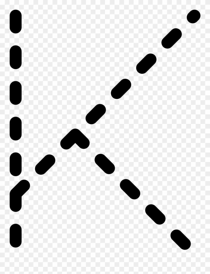 Dashed Line Of Alphabet Letter K - Tracing Letter K Clipart