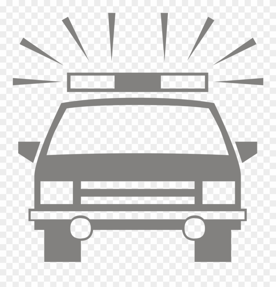Cop Clipart Police Car - Silhouette Police Car Clipart - Png Download