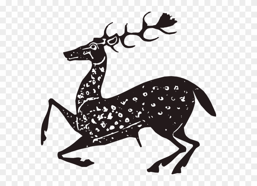 Custom Deer Silhouette Shower Curtain Clipart