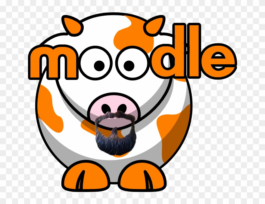 Moodle Cow Goatee Logo - Cartoon Cow Clipart