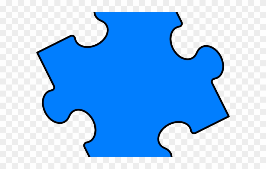 Puzzle Cliparts - Blue Puzzle Piece Clipart - Png Download