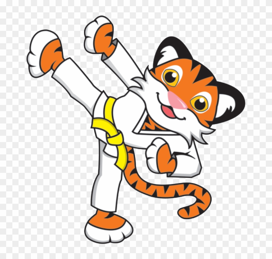 Awareness - Clip Art Tiger Taekwondo - Png Download