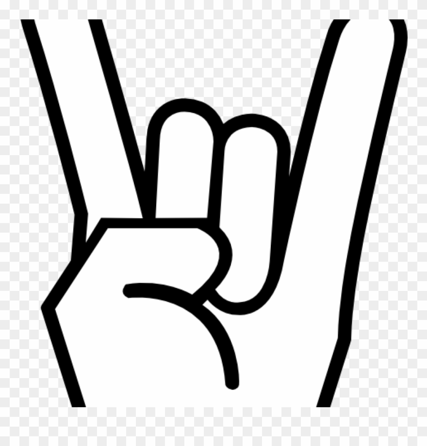 Rock N Roll Clip Art I Love You In Sign Language Clip - Clip Art Rock N Roll - Png Download
