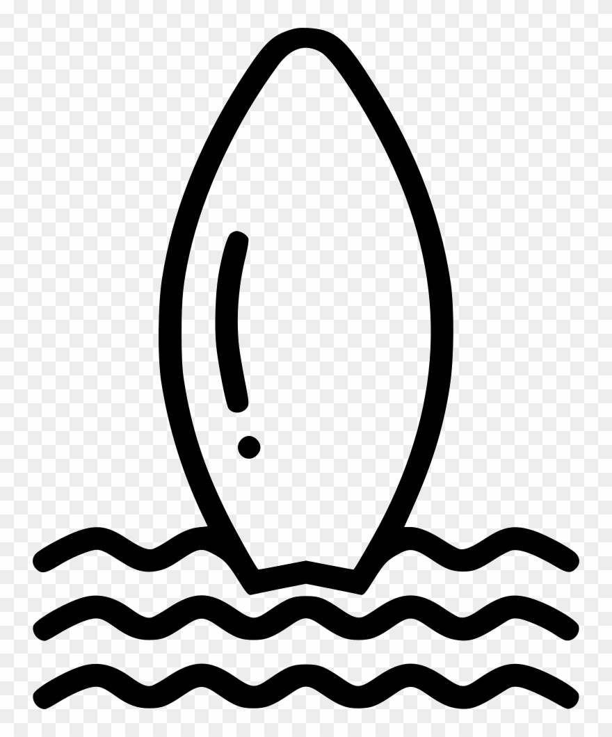 Surf Board Sports Fun Beach Svg Png - Water Beach Icon Clipart