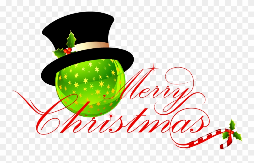 Transparent Merry Christmas With Christmas Ornament - Merry Christmas Clipart Transparent Background - Png Download
