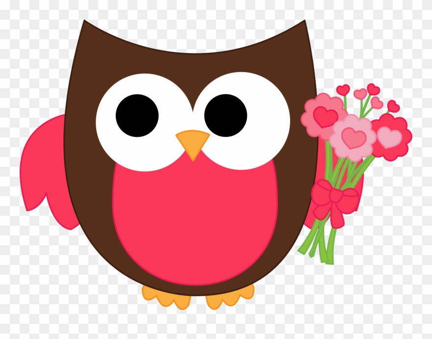 Valentine's Day Fun - Notebook Owl Clipart