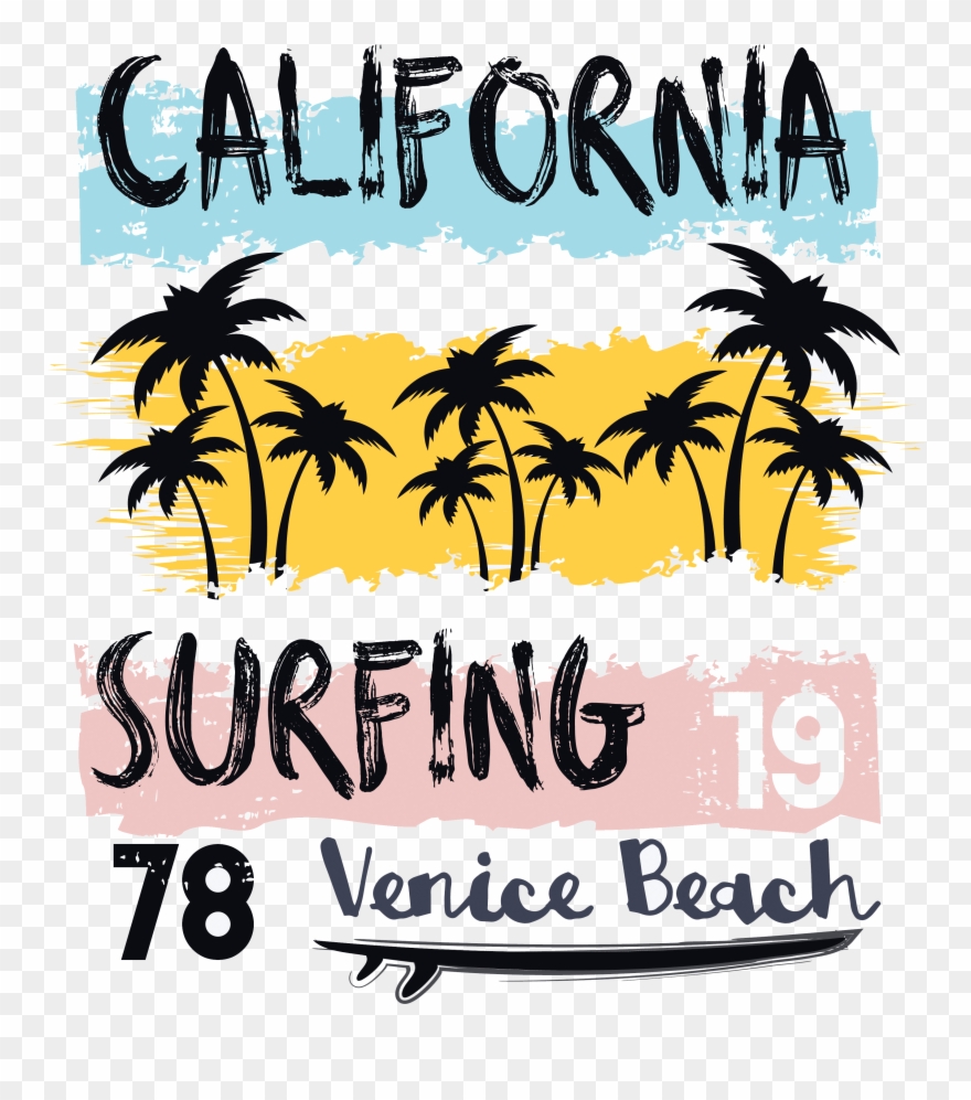Panel Dresowy California Surfing Na Ecru 55x70cm - Pillow Case Clipart