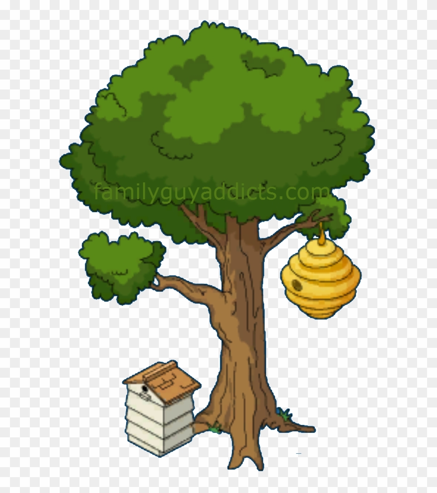 Beehive On A Tree Clipart Www Pixshark Com Images Bee - Beehive - Png Download