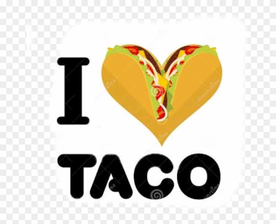 Tacos Sticker - Heart Taco Clipart