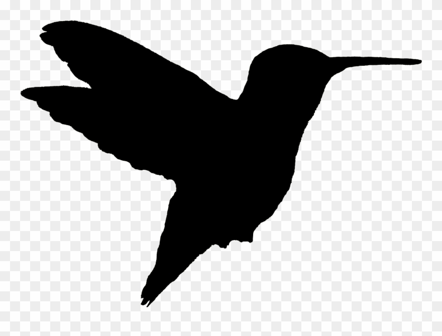 Ruby Throated Hummingbird Flying Kjm2735 10 Silhouette - Hummingbird Clipart