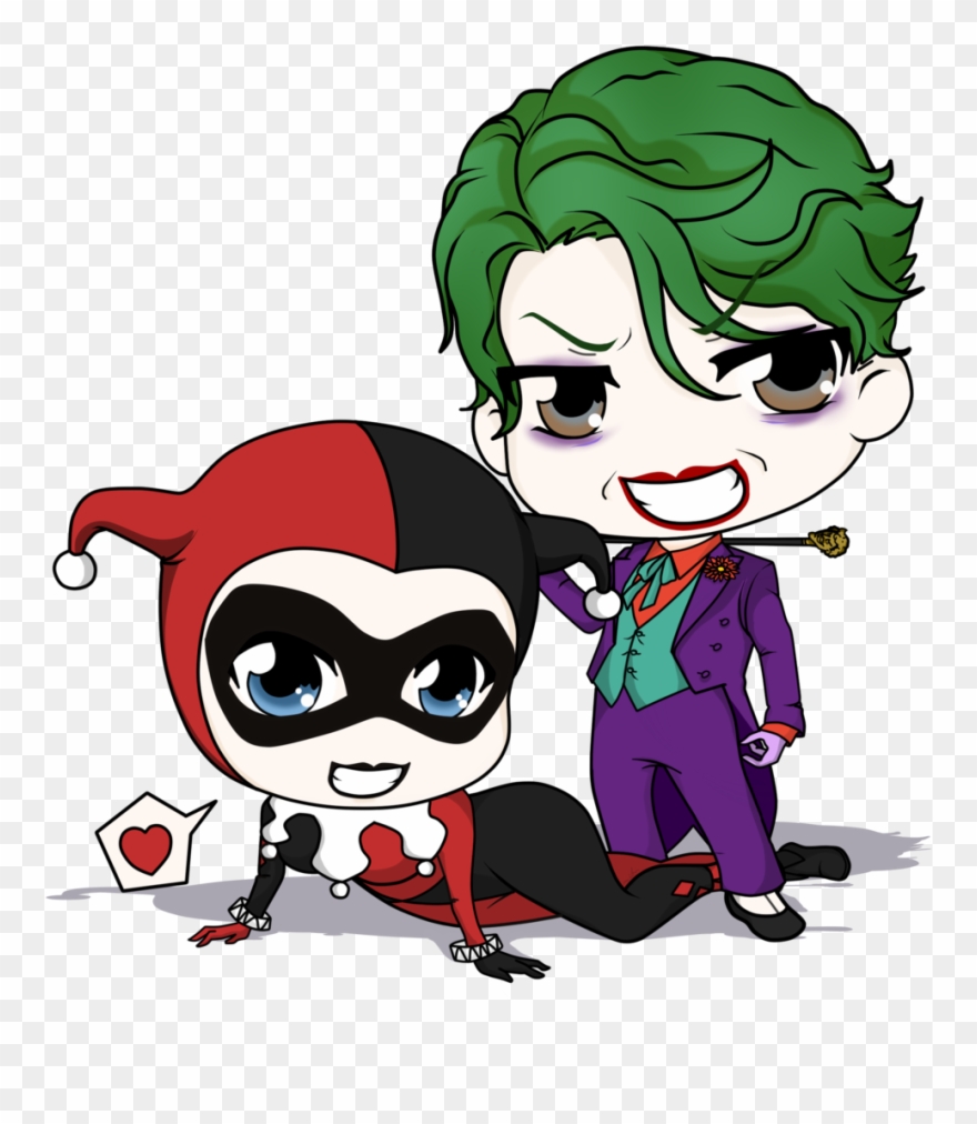 Joker Clipart Chibi - Png Harley Quinn And Joker Transparent Png