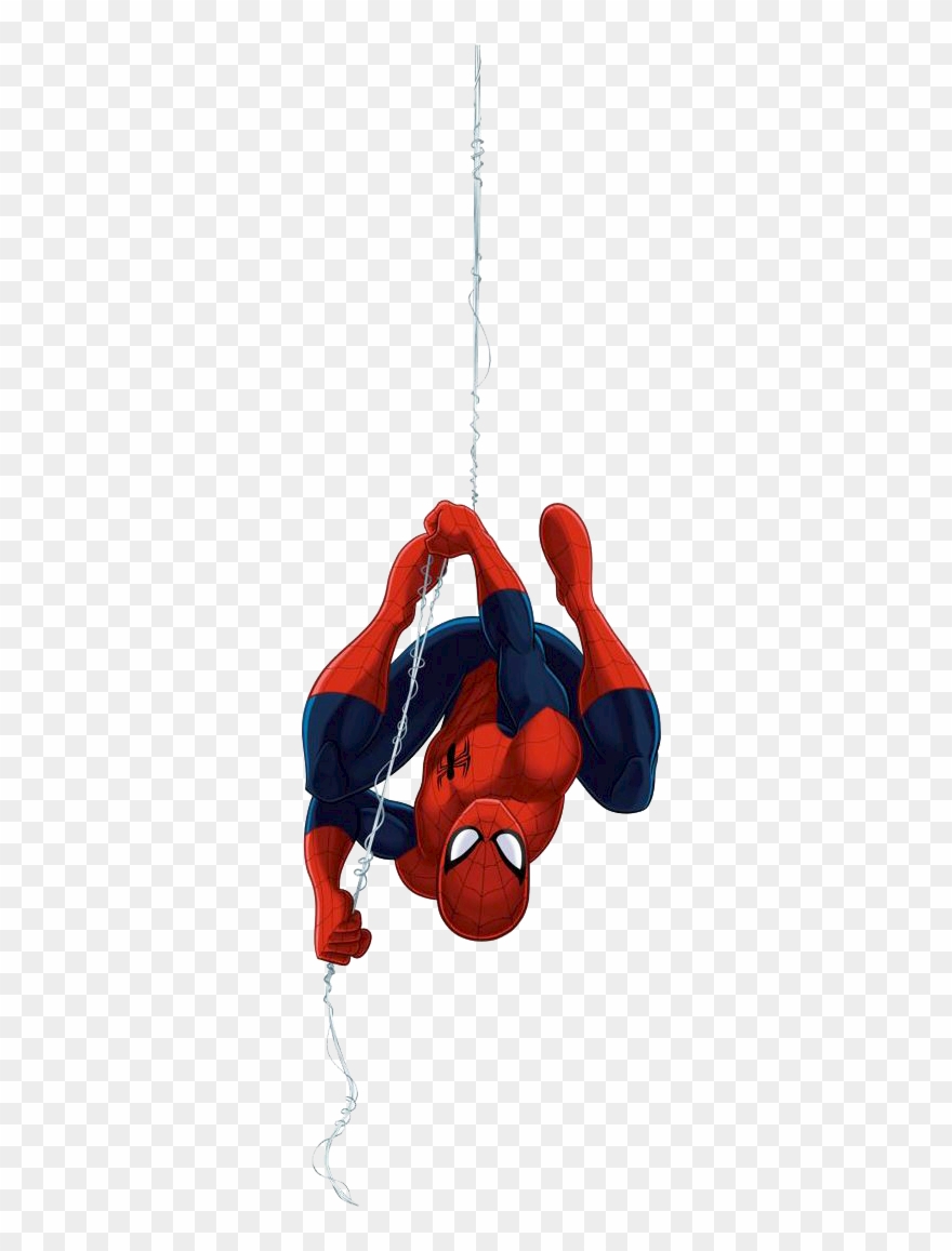 Spider Man Upside Down, Spider Man Hang - Ultimate Spider Man Upside Down Clipart