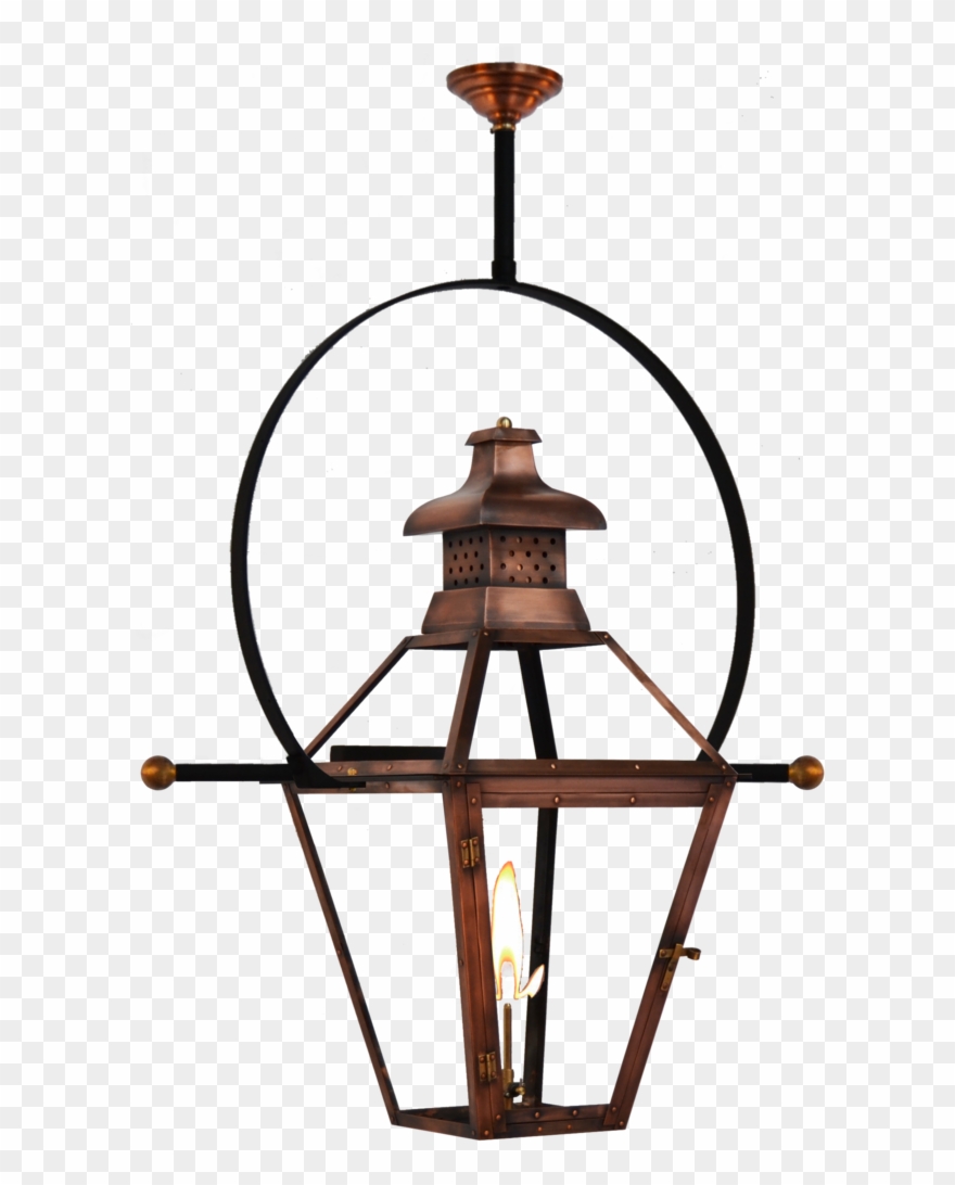 Pebble Hill - Copper Lighting - The Coppersmith - Gas - Hanging Electric Lantern With Yoke Clipart