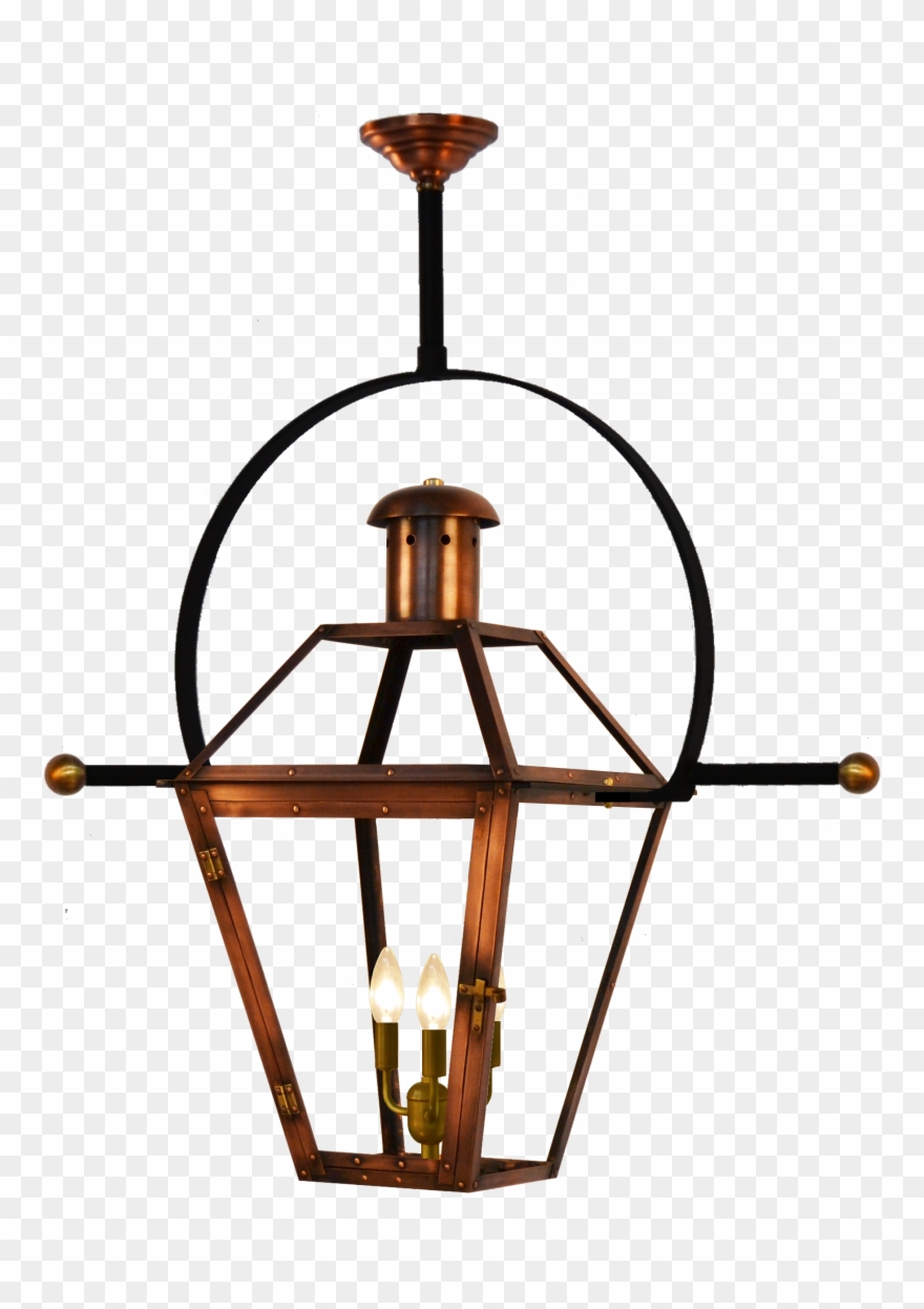Georgetown Electric Lantern On Classic Yoke With Ladder - Copper Lantern With Yoke Clipart