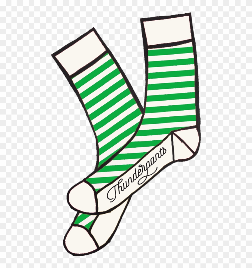 Socks Stripe Last Pair - Red And White Stripe Sock Clip Art - Png Download