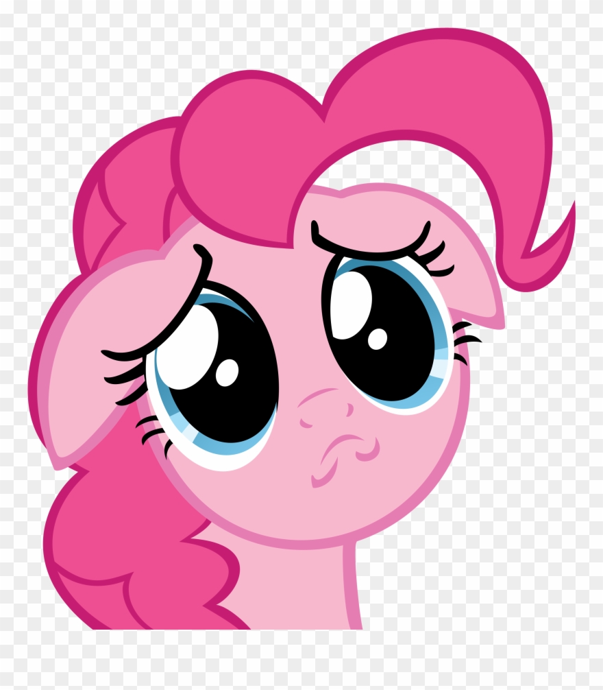Pinkie Pie Face Hair Pink Nose Facial Expression Mammal - Pinkie Pie Sad Gif Clipart
