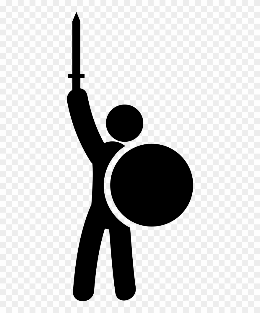 Warrior Clipart Lettering - Shield - Png Download