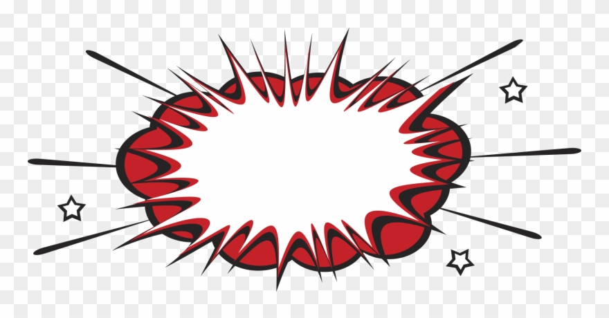 Explosion Png Cartoon Clipart Royalty Free Download - Explosion Speech Cloud Png Transparent Png