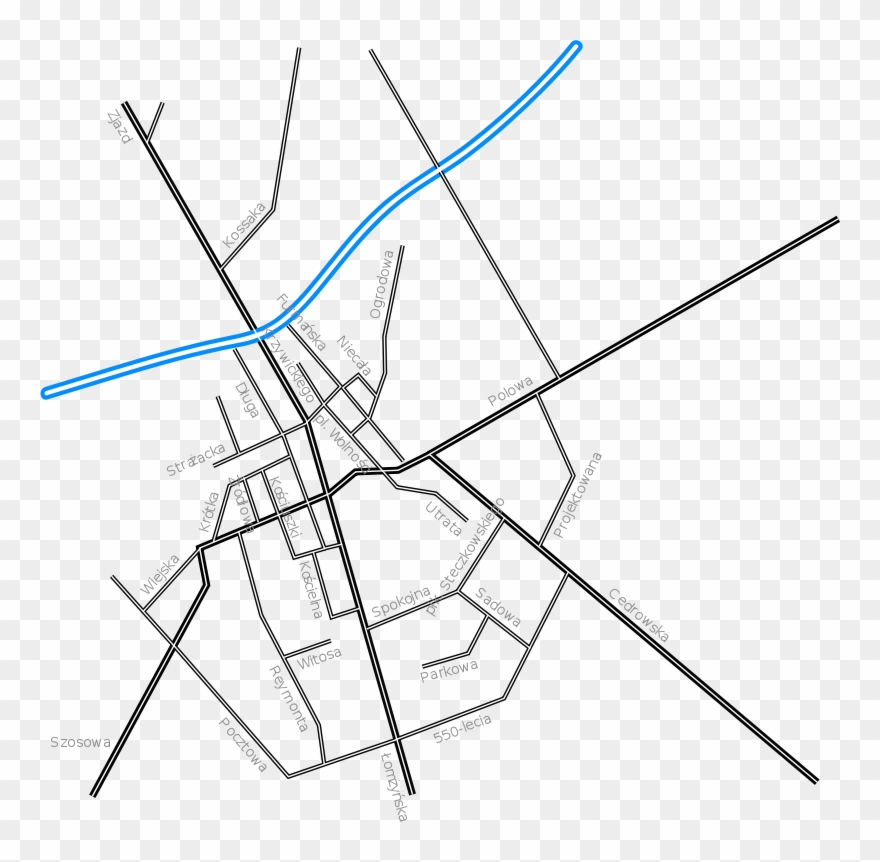 Free Map Of Stawiska In Poland - City Map Vector Png Clipart
