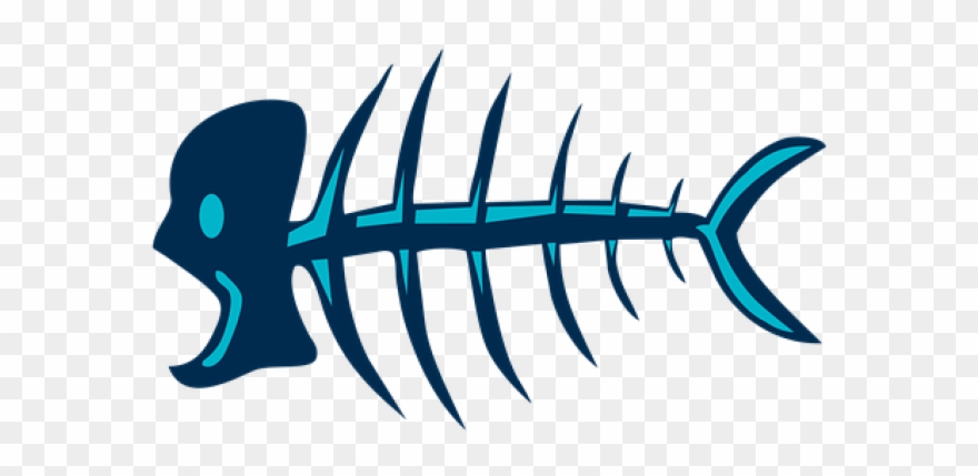 Clip Stock Fish Bones Clipart - Dead Fish Cartoon Png Transparent Png