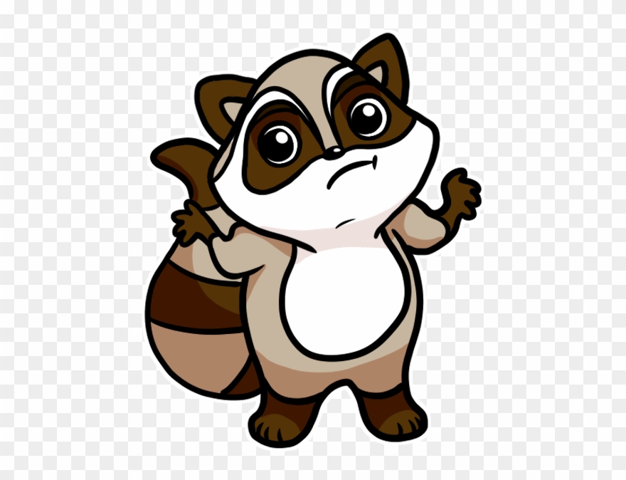 Bandit The Raccoon Messages Sticker-2 - Raccoon Clipart