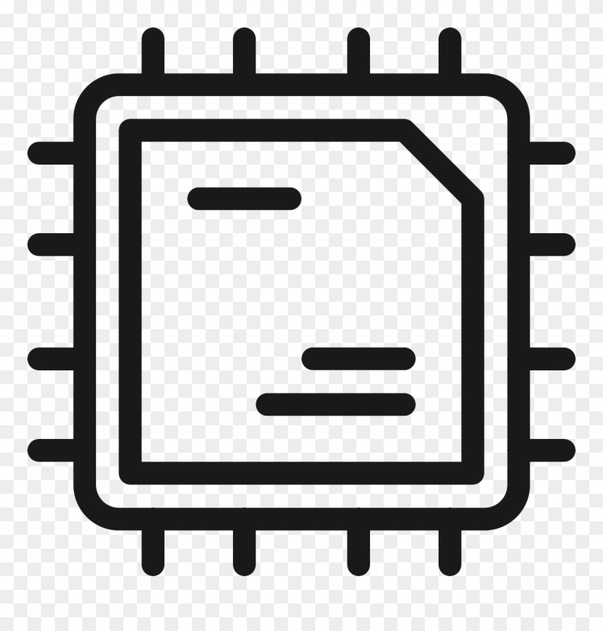 130mm Cpu Cooler Support - Microchip Icon Png Clipart