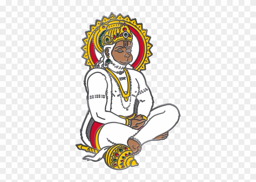 Hanuman Pin - Hanumanji Line Art Clipart
