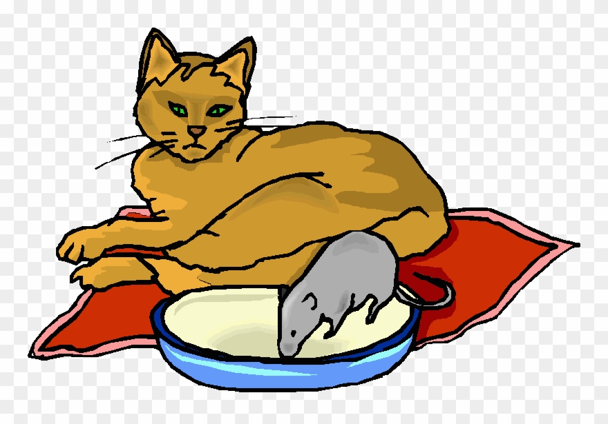Funny - Cat And Rat Clipart