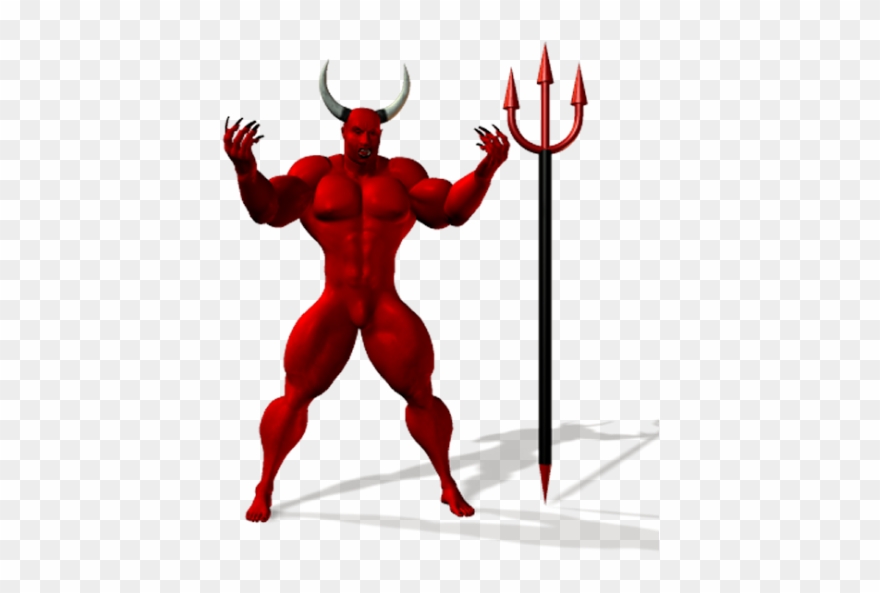 Poser Sharecg - Devil With Trident Clipart