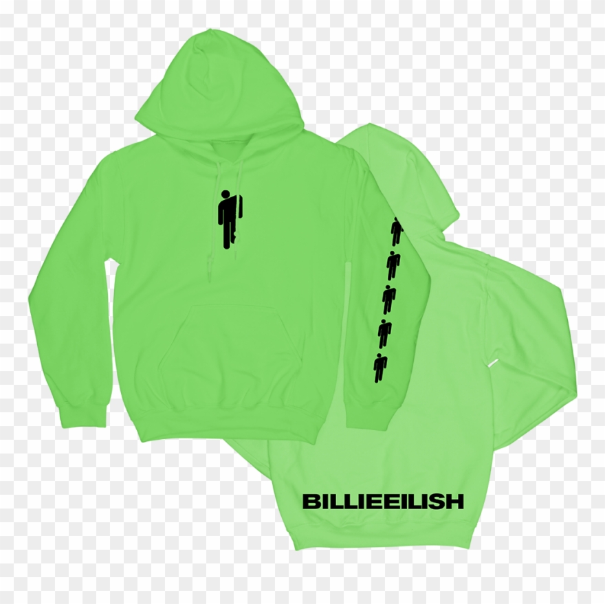 Green Hoodie - Blosh Billie Eilish Clipart
