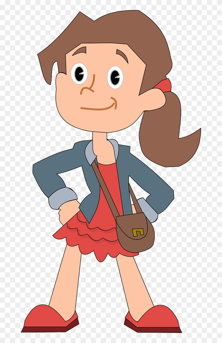 Cartoon Girl Transparent Background Clipart