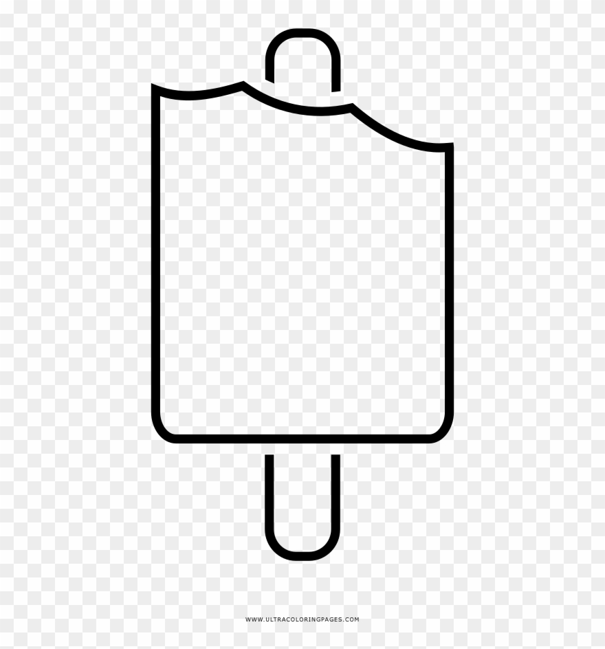 Popsicle Coloring Page - Line Art Clipart
