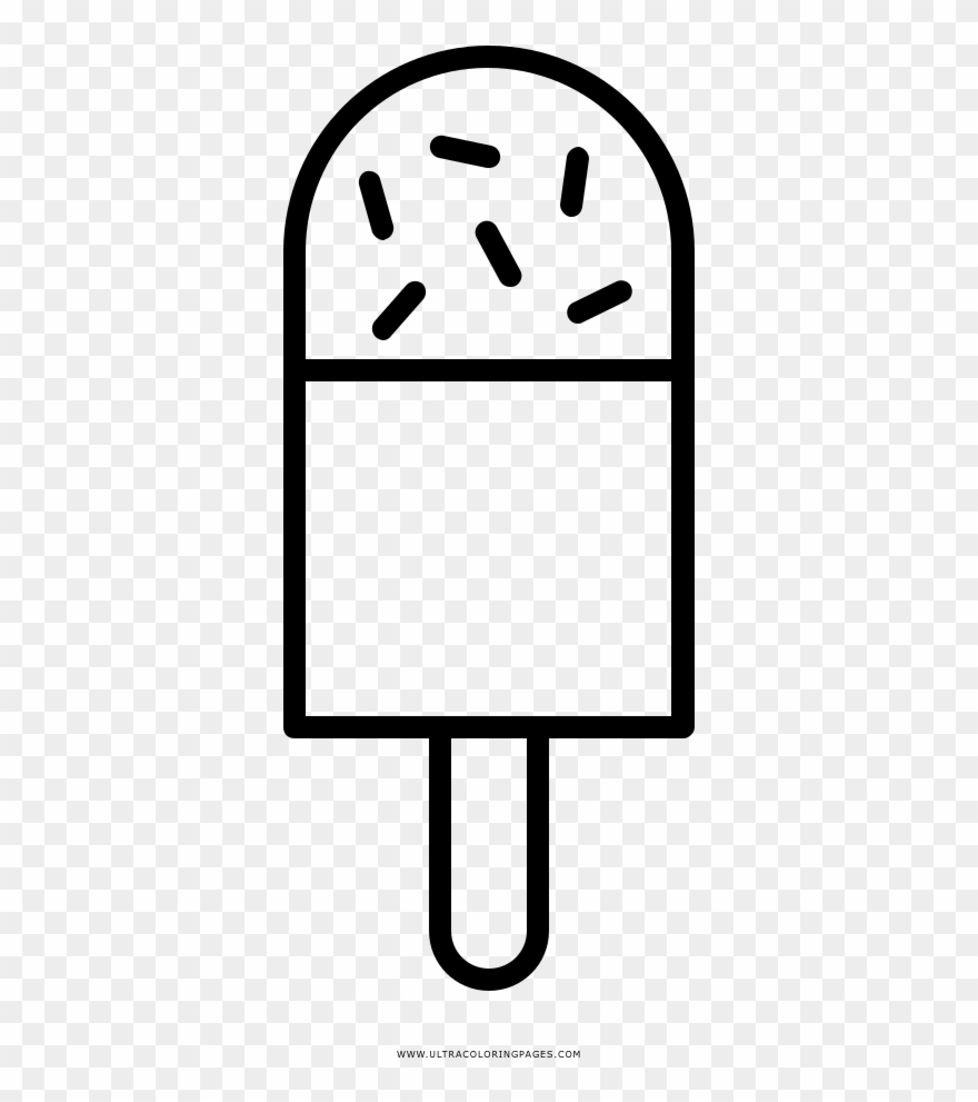 Popsicle Coloring Page Clipart